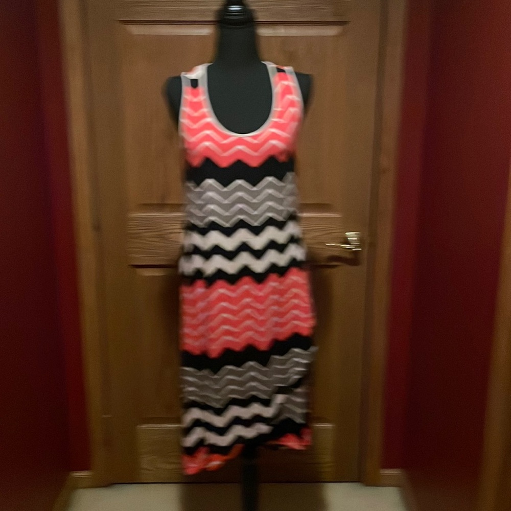 NEW DESIGN History Multicolored U-Neck Tank Dress